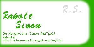 rapolt simon business card